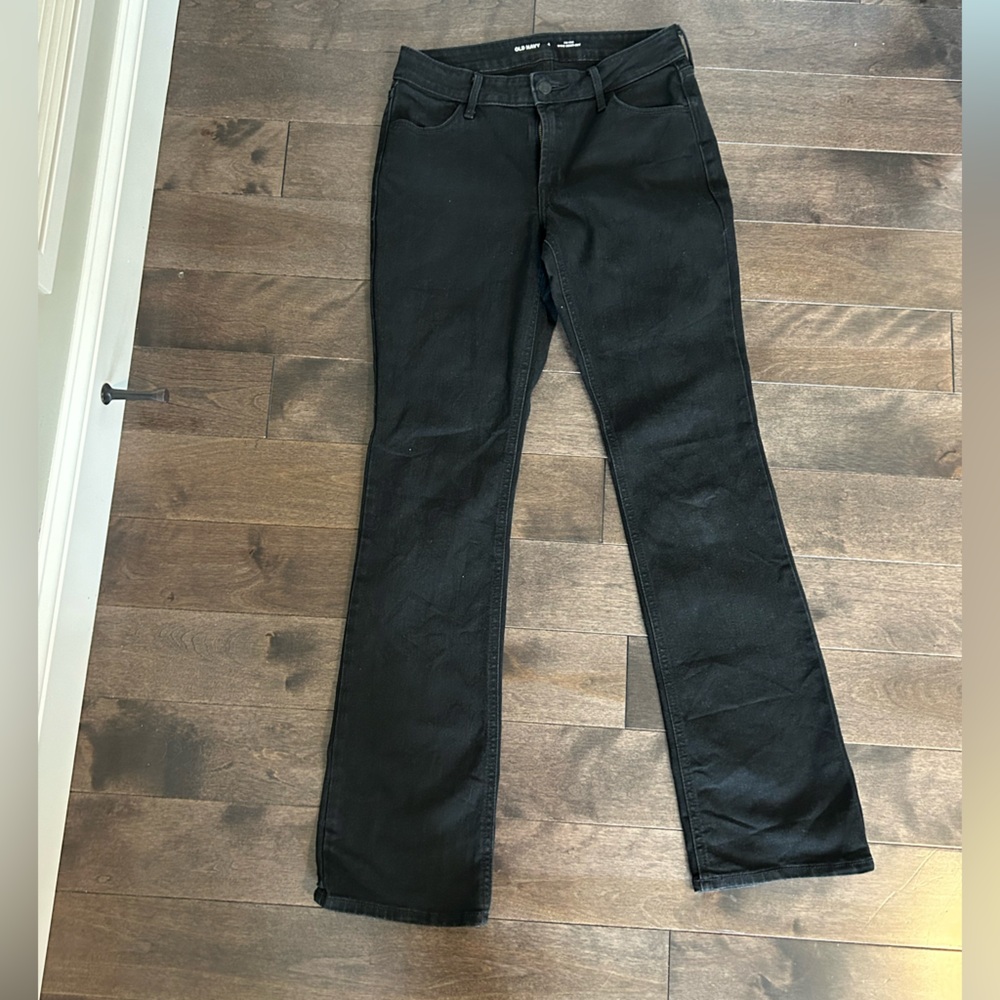 2 for $10⭐️ Black Mid-Rise Boot-Cut flare jean pants Woman size 4 Reg - Picture 3 of 4